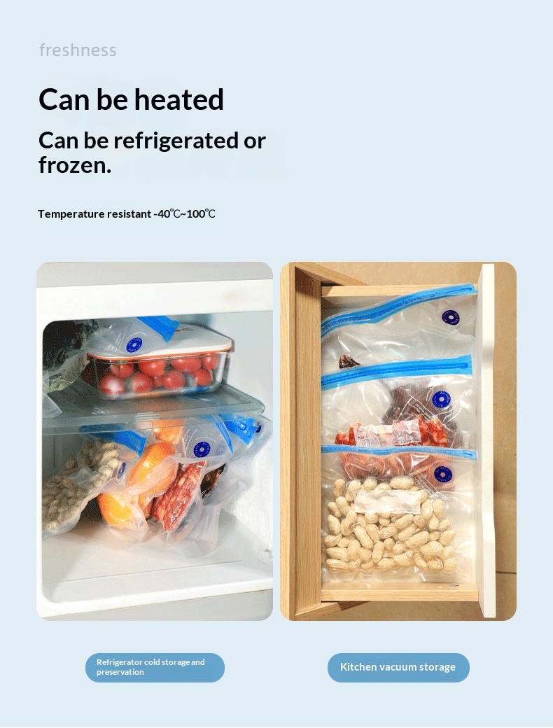 Meal Prep Vacuum Seal Containers - Многоразовые вакуумные пакеты для хранения продуктов