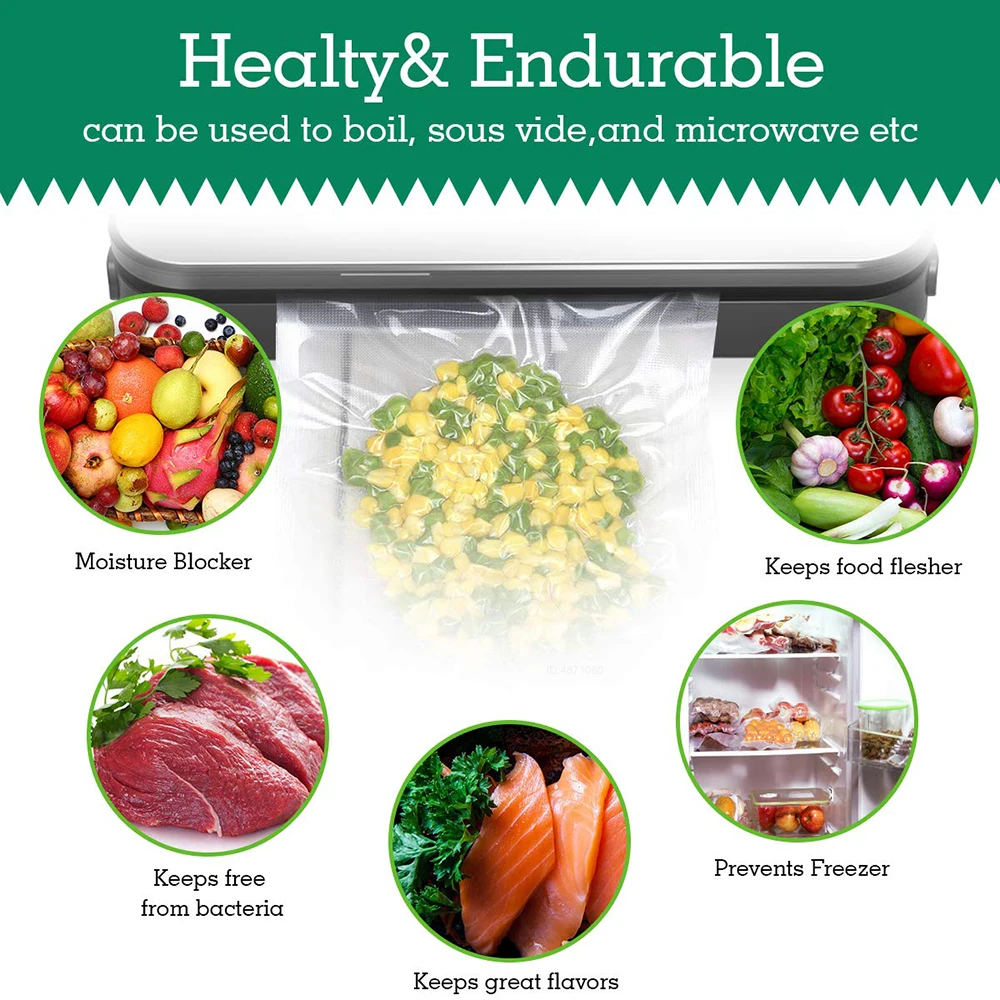 Рулонные пакеты для вакуумной  – обзор и цена Meal Prep Vacuum Seal Containers