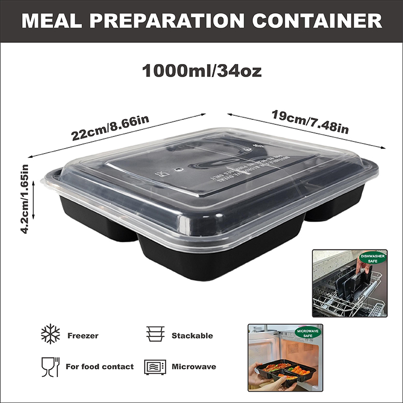 Контейнеры для еды с 3 отделен – обзор и цена Meal Prep Gym Food
